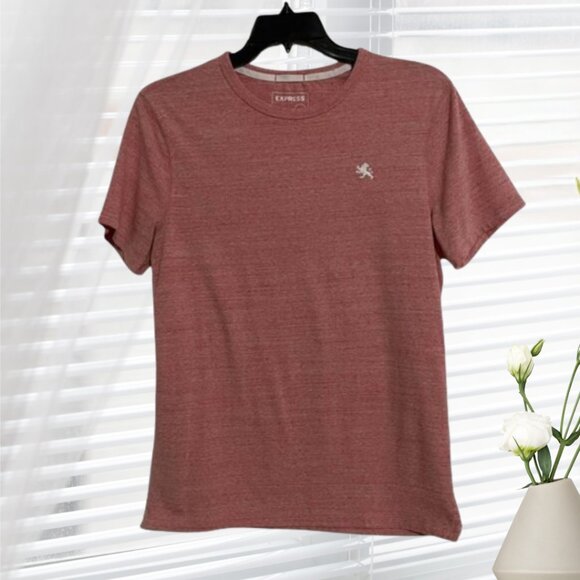Express Men's Light Red Heathered Stretch T-Shirt - Size Medium - Picture 1 of 12